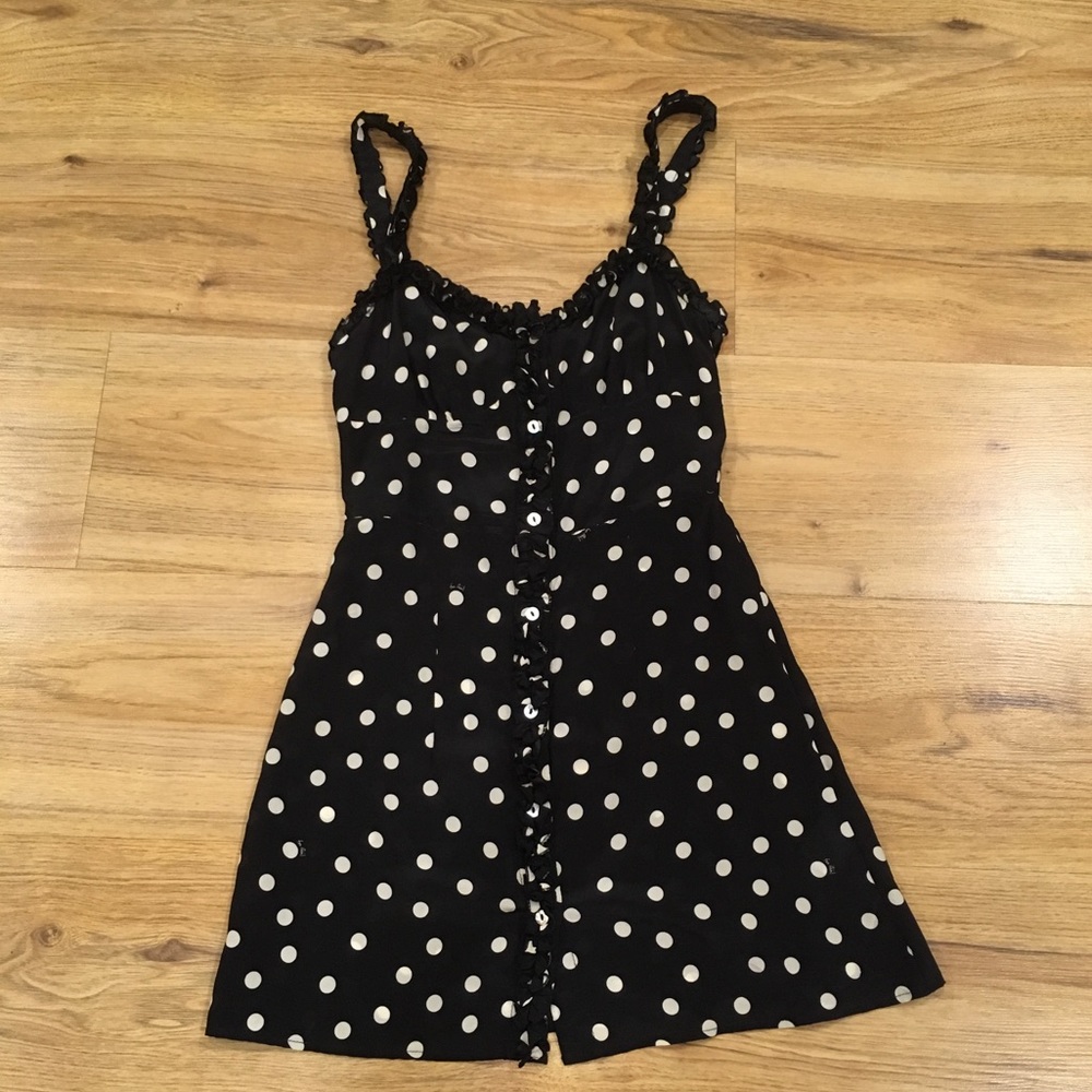 Realisation Par Julia Dress Black & White Spot XXS